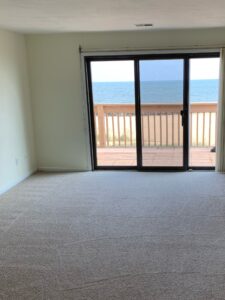 Professional carpet cleaning in Virginia Beach with oceanfront view